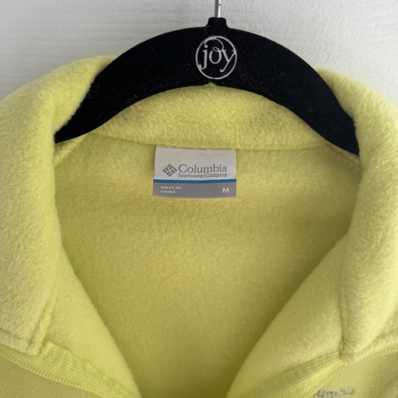 COLUMBIA Women's Yellow Fleece Zip Up Jacket Size Medium - Picture 3 of 6